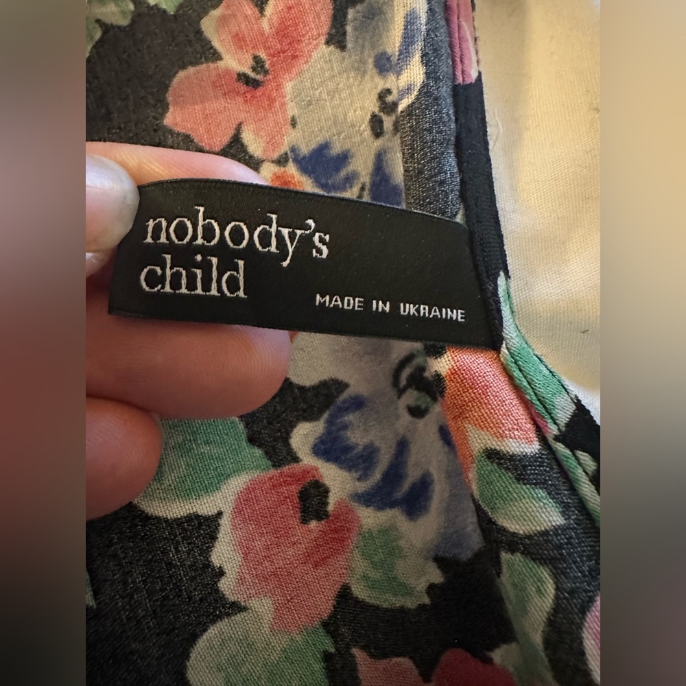 Floral Collared Mini Tea Dress | Nobody's Child | size 12 - Picture 10 of 11